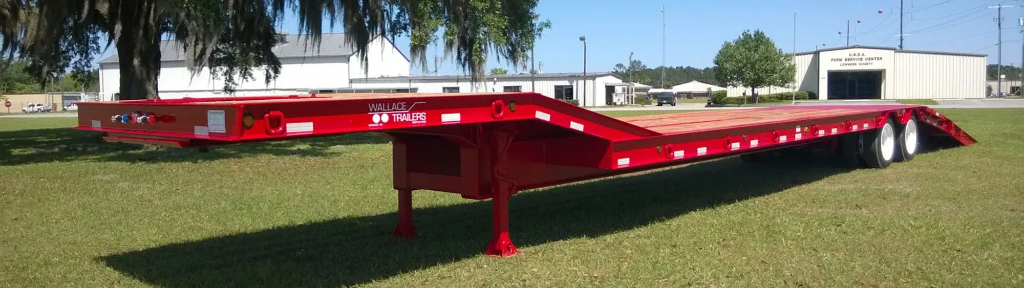 Red Wallace paver trailer