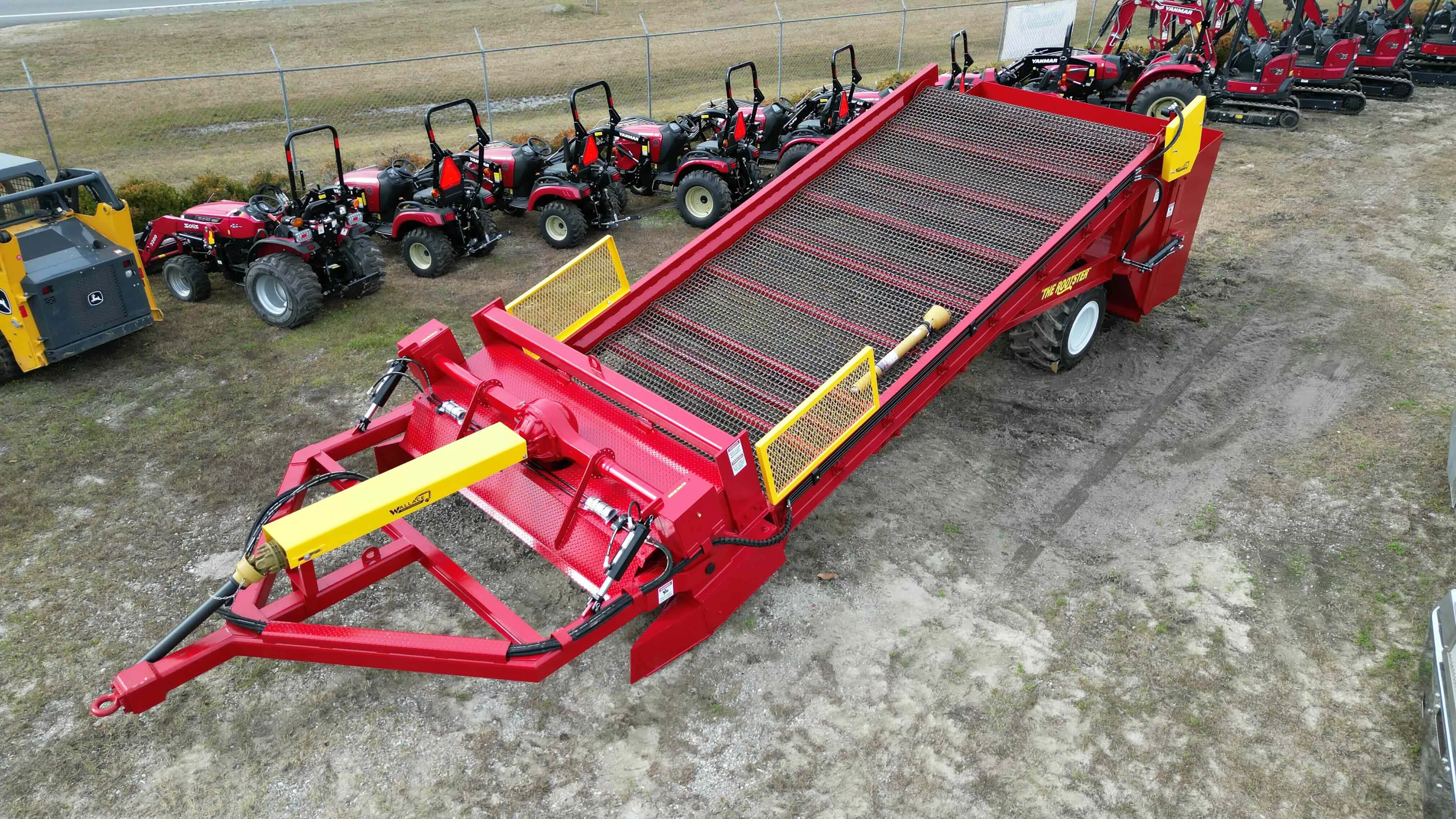 The Rootster root picker working in a field