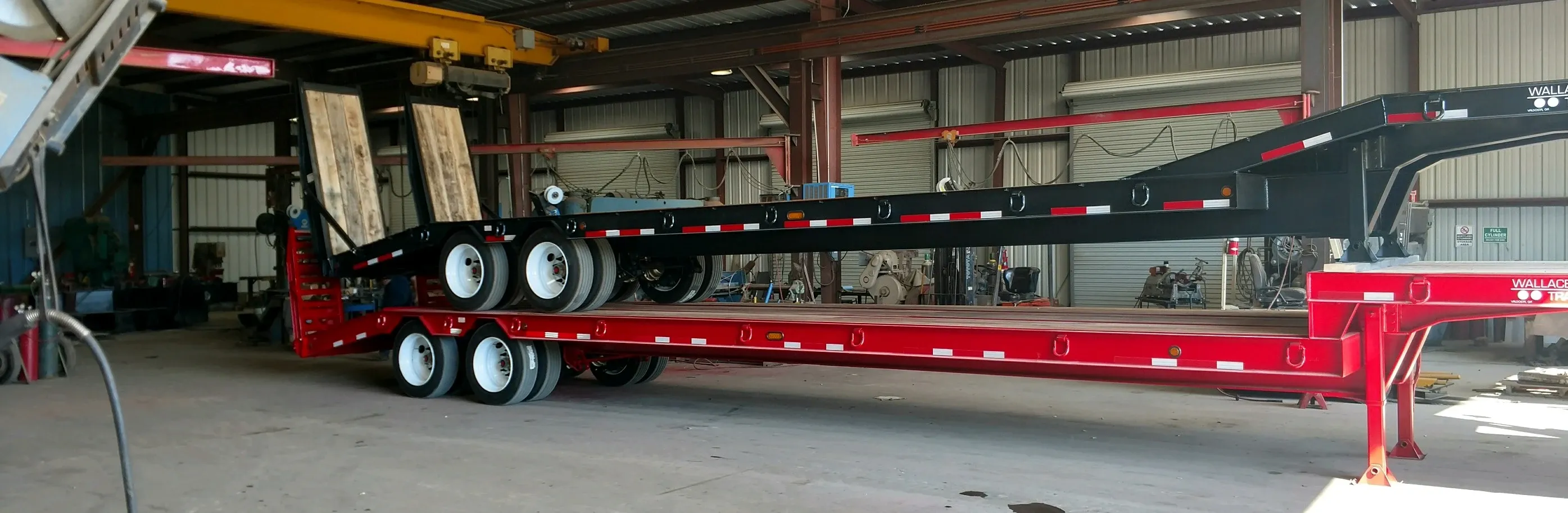 Wallace lowboy trailers ready for delivery